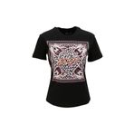 Just Cavalli Bisiklet Yaka Baskılı T-Shirt, S, 5003068669, Siyah, Kadın