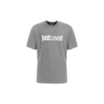 Just Cavalli Bisiklet Yaka Gri Melanj T-Shirt, L, 5003115341, Gri Melanj, Erkek