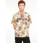 Just Cavalli Bisiklet Yaka Krem Erkek T-Shirt 75OAH6R3