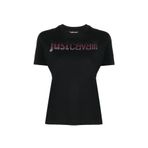 Just Cavalli Bisiklet Yaka T-Shirt, L, 5003068686, Siyah, Kadın