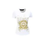 Just Cavalli Bisiklet Yaka T-Shirt, S, 5003068722, Beyaz, Kadın