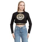 Just Cavalli Bisiklet Yaka T-Shirt Siyah/Altın, M, 974717, Siyah/Altın, Kadın