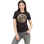 Just Cavalli Bisiklet Yaka T-Shirt, XL, 974715, Siyah, Kadın