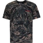 Just Cavalli Haki Erkek Regular Fit Hayvan Desenli T-Shirt 79OAHE25