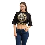 Just Cavalli Kadın Bisiklet Yaka T-Shirt, Siyah, 38 Beden