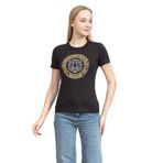 Just Cavalli Kadın Bisiklet Yaka T-Shirt, Siyah, L Beden