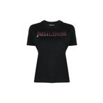 Just Cavalli Kadın T-Shirt, Siyah, XS, 76PAHE06