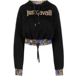 Just Cavalli Kapüşon Yaka Baskılı Sweatshırt, L, 5003068725, Siyah, kadın
