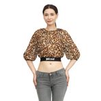 Just Cavalli Leopar Desenli Gömlek, 40, 74PBL227NS249, Kahverengi, Kadın
