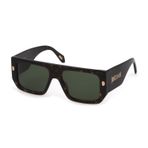 Just Cavalli Unisex Sjc022 güneş gözlüğü, Parlak Koyu Havana, 56