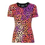 Just Cavalli Yuvarlak Yaka Desenli T-Shirt, S, 5003158669, Fuşya, Kadın