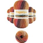 Just Cheap Store 5 Adet Batik Chunky Örgü İpi Yünü Tüm Kıyafetlere Uygun - 111