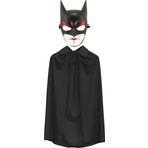 Just Cheap Store Batman Maskesi Cat Woman Ve Batman Pelerini 90 Cm Siyah Renk Set (4741)