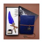 Just Cheap Store Deri Defter ve Tüylü Kalem - Antrasit