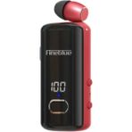 Just Cheap Store F580 Dijital Göstergeli Makaralı Titreşimli Bluetooth Kulaklık Kırmızı - Açık Pembe