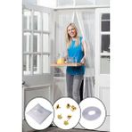 Just Cheap Store Mıknatıslı Manyetik Kapı Sinekliği Sineklik Tülü Perde (60 cm x 210 cm 2 Adet Tül)