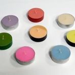 Just Cheap Store Renkli Tea Light 8 Parça Mum Çilek Kokulu