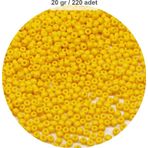 Just Cheap Store Sarı Renk 4 Mm Yaklaşık 220 Adet/20 Gram Cam Boncuk Oya Yazma Bileklik Ve Kolye