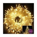 Just Cheap Store Yılbaşı Aydınlatması 100 LED Perde Hortum Sıcak Beyaz Işık - Antrasit