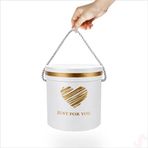 Just For You Silindir Hediye Kutusu 15,5 cm Orta Boy – Beyaz