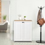Just Home Ares 2 Kapaklı Meşe-Beyaz Ayakkabı Dolabı