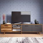 Just Home Barok Ceviz Antrasit Irmak 180 cm Tv Ünitesi