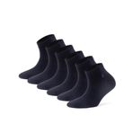 Just Inner 6'lı Set Erkek Bambu Patik Çorap - Dikişsiz Burun, Esnek, Dayanıklı, Nefes Alan, Çevre Dostu, Hafif ve Gizli Kesim Konforlu, (Lacivert - 41-44)
