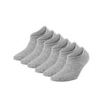 Just Inner 6'lı Set Erkek Bambu Sneaker Çorap - Dikişsiz Burun, Esnek, Dayanıklı, Nefes Alan, Çevre Dostu, Aktif Spor Kullanımı İçin, (Gri - 41-44)