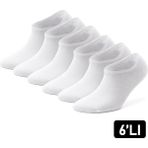 Just Inner Erkek 6’lı Bambu Çorap Sneaker Dikişsiz Rahatlık Hissi (11300) - 41 - 44 - Beyaz