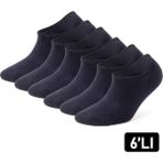 Just Inner Erkek 6’lı Bambu Çorap Sneaker Dikişsiz Rahatlık Hissi (11300) - 41 - 44 - Lacivert
