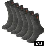 Just Inner Erkek 6’lı Viskon Çorap Kışlık Termal Uzun Ömürlü Kullanım (12600) - 41 - 44 - Antrasit