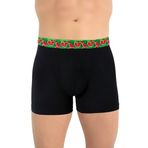 Just Inner Erkek Boxer Meyve Desenli (%47 Modal -%47 Pamuk -%6 Elastan), Kırmızı, XL