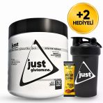 Just Nutrition L-Glutamine 360 Gr Glutamin 120 Servis + Shaker + Protein Kahve Hediyeli