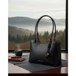 Just Polo Günlük Kombinlere Uygun Özel Tasarım Premium Kadın El Çantası - Elit Zarif ve Şehirli Stil Shopper - Siyah