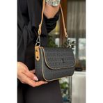 JUST POLO Günlük Kullanıma Uygun 5 Bölmeli Şık Kadın Omuz Çantası 23cm-14cm 4090-GD