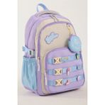 Just Polo Ilkokul & Ortaokul Kız Okul Çantası – Dayanıklı Sırt Çantası, 6 Adet Aksesuar Tokası Hediyeli - Lila - Mavi
