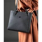 Just Polo Justpolo Kadın Gofraj Baskılı Büyük Boy Omuz Çantası TYC00ET4067 - Siyah