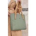 Just Polo JUSTPOLO KADIN YEŞİL CAMEL BÜYÜK BOY OMUZ ÇANTASI TOTE BAG