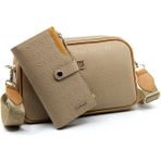 Just Polo Kadın Ayarlanabilir Askılı 6 Bölmeli Mini Çanta ve Cüzdan Kombini PBU4023-1001 - Vizon