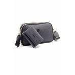 Just Polo Kadın Ayarlanabilir Askılı 6 Bölmeli Mini Çanta ve Cüzdan Kombini PBU4023-1002 - Siyah