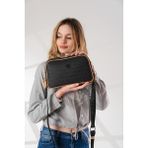 Just Polo Kadın Ayarlanabilir Askılı 6 Bölmeli Mini El ve Omuz Çantası PBU4023 - Siyah - Taba