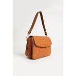 Just Polo Kadın Baskılı Ayarlanabilir Askılı Shopper Lüks El & Omuz Çantası Shoulder Bag - Taba