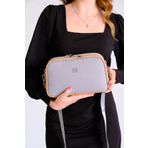 Just Polo Kadın Gri Taba Ayarlanabilir Uzun Askılı Omuz Çantası MH402323