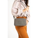 Just Polo Kadın Günlük Kullanıma Uygun Ayarlanabilir Askılı Şık Omuz Çantası Ebat : 26 x 16 cm - Gri