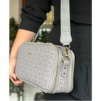 Just Polo Kadın Günlük Kullanıma Uygun Baskılı Ayarlanabilir Askılı Şık Omuz Çantası Ebat: 26 x 16 cm - Gri