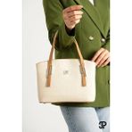 Just Polo Kadın Günlük Kullanıma Uygun Şık ve Kullanışlı Sırt Çantası Shopper Ebat : En 25 cm - Tek Ebat - Krem - Taba
