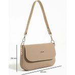 Just Polo Kadın Günlük Kullanıma Uygun Su Geçirmez Şık El ve Omuz Çantası Shopper Ebat: 23 x 14 cm - Kum