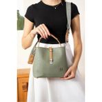 Just Polo Kadın Kabartma Baskılı Lüks El ve Omuz Çantası Shopper - Tek Ebat - Yeşil