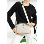 Just Polo Kadın Kabartma Desenli Lüks Omuz Çantası Shoulder Bag - Tek Ebat - Taş