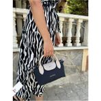 Just Polo Kadın Lacivert Taş Günlük Kullanıma Uygun Hafif & Pratik Mini El ve Omuz Çantası Shopper - Lacivert - Taş